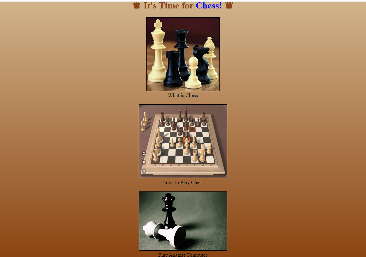 HTML Chess Page Final